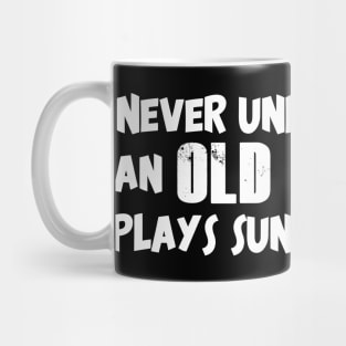 Never Underestimate an Old Man who Plays Sunday League Football Mug